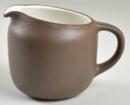 Brown & White (Coupe) Creamer