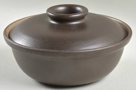 Brown & White (Coupe) 1 Qt Round Covered Casserole