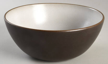Brown & White (Coupe) 8" Round Vegetable Bowl