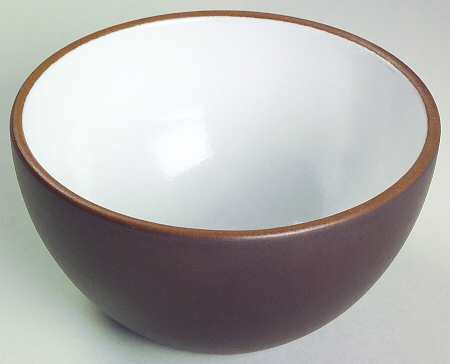 Brown & White (Coupe) Rice Bowl