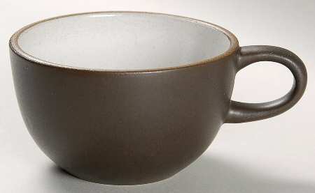 Brown & White (Coupe) Flat Cup