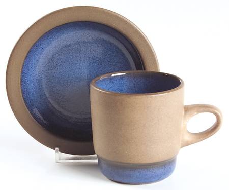 Moonstone (Rim) Mug & Saucer Set
