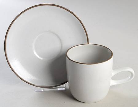 Opaque White (Coupe Shape) Flat Cup & Saucer Set