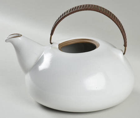 Opaque White (Coupe Shape) Teapot No Lid