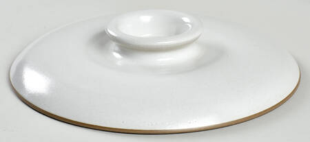 Opaque White (Coupe Shape) Lid for 3 Quart Round Casserole
