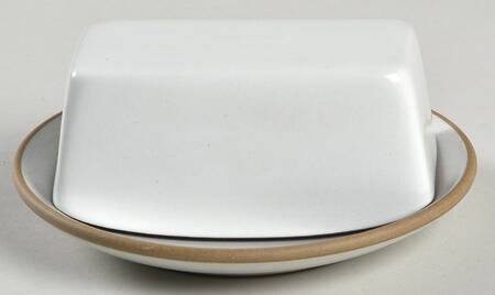 Opaque White (Coupe Shape) Covered Butter (Uses Bread & Butter Plate)