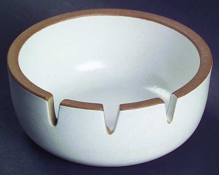 Opaque White (Coupe Shape) 4" Ashtray