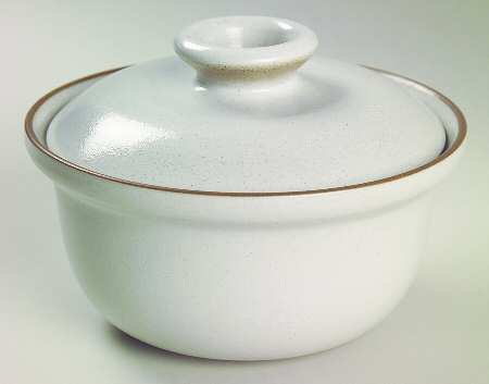 Opaque White (Coupe Shape) Individual Casserole & Lid