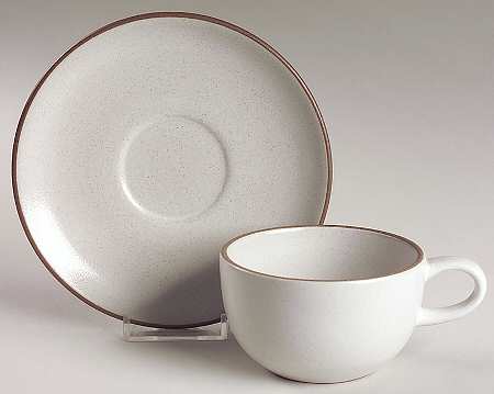 Opaque White (Coupe Shape) Flat Cup & Saucer Set