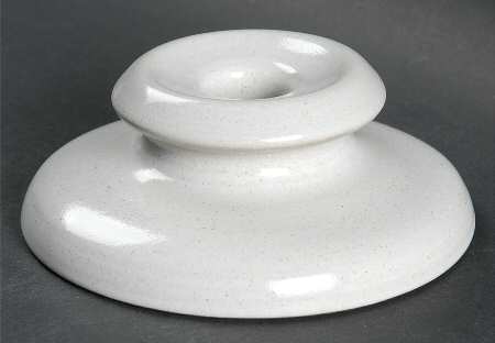 Opaque White (Coupe Shape) Single Light Candlestick
