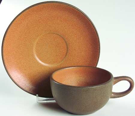 Pumpkin (Coupe Shape) Flat Cup & Saucer Set