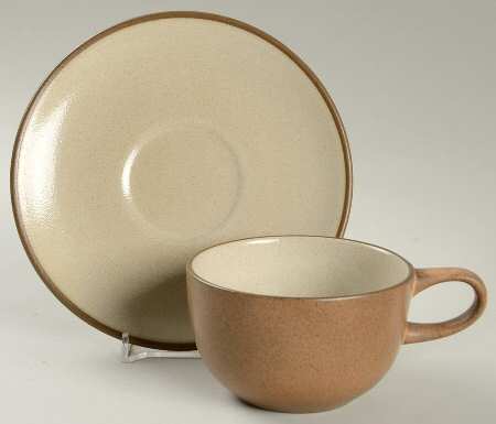 Sandalwood (Coupe Shape) Flat Cup & Saucer Set