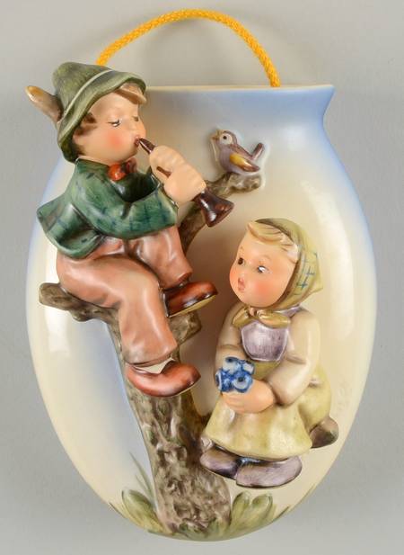 Boy and Girl Wall Vase Tm6-Boy & Girl Wall Vase - Boxed