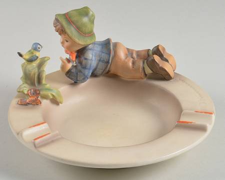 Boy with Bird Ashtray Tm3 Boy With Bird Ashtray - Boxed