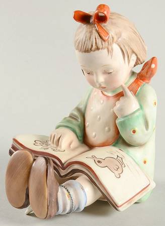 Bookworm-Bookend-Boy-Girl Single & Pairs Tm8-B-Book Worm Girl - Boxed