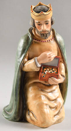 Large Colored Nativity Figurines #260 Tm5-King Kneeling - No Box