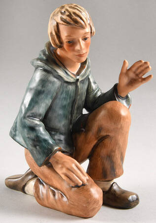 Large Colored Nativity Figurines #260 Tm5-Shepherd Kneeling - Boxed