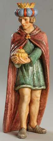 Large Colored Nativity Figurines #260 Tm7-King Standing - Boxed