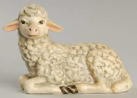 Large Colored Nativity Figurines #260 Tm8-Sheep Laying - Boxed