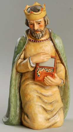 Large Colored Nativity Figurines #260 Tm8-King Kneeling - Boxed