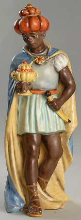 Large Colored Nativity Figurines #260 Tm8-Moorish King - Boxed
