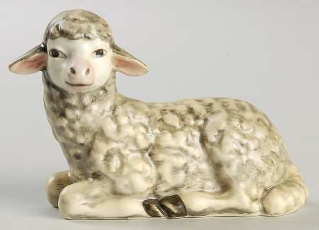 Large Colored Nativity Figurines #260 Tm7-Sheep Laying - Boxed