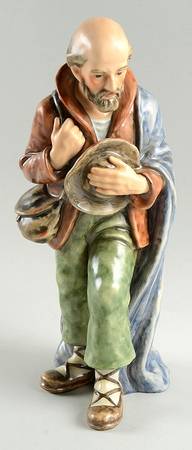 Large Colored Nativity Figurines #260 Tm6-Shepherd Standing - Boxed