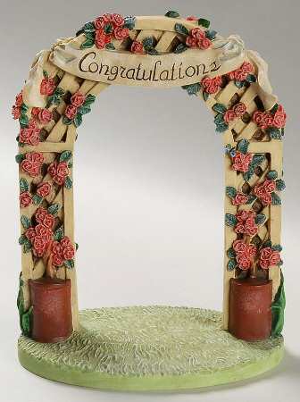 We Congratulate (with Base) Hummelscape-Flower Trellis - Boxed