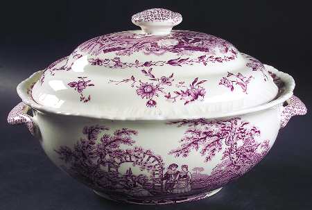 Avon Cottage Mulberry Oval Tureen & Lid