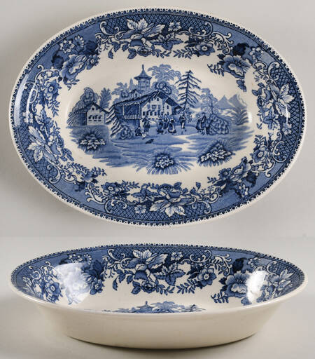 Avon Cottage 9" Oval Vegetable Bowl