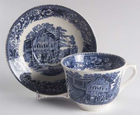 Avon Cottage Flat Cup & Saucer Set