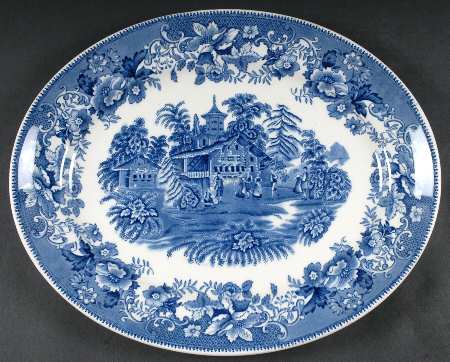 Avon Cottage 14" Oval Serving Platter