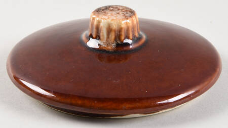Brown Drip (House and Garden, Mirror Brown) Lid for Bean Pot