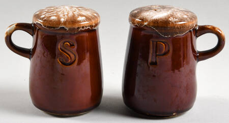 Brown Drip (House and Garden, Mirror Brown) Salt & Pepper Set