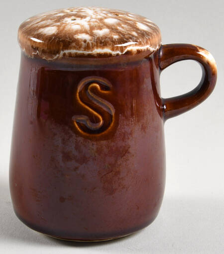 Brown Drip (House and Garden, Mirror Brown) Salt Shaker