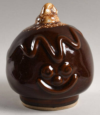 Brown Drip (House and Garden, Mirror Brown) Lid for Figural Cookie Jar