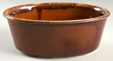 Brown Drip (House and Garden, Mirror Brown) 2 Quart Oval Casserole No Lid