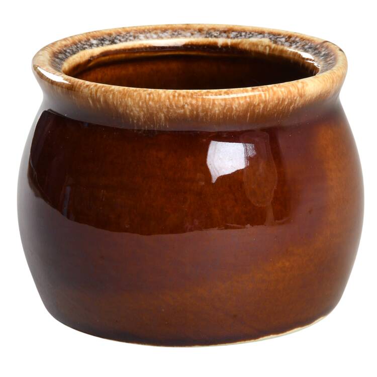Brown Drip (House and Garden, Mirror Brown) Sugar Bowl No Lid