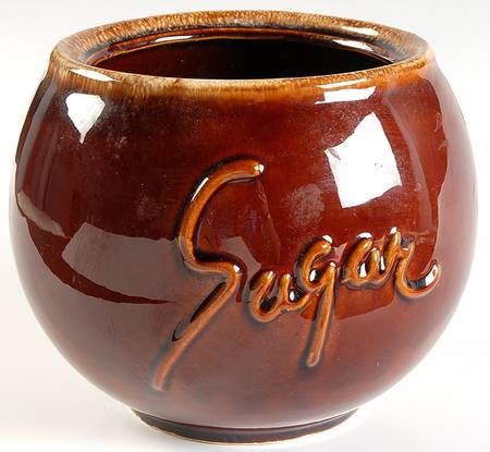 Brown Drip (House and Garden, Mirror Brown) Sugar Canister No Lid
