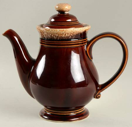 Brown Drip (House and Garden, Mirror Brown) Coffee Pot & Lid