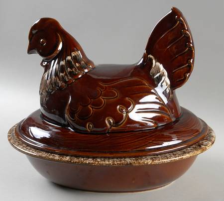 Brown Drip (House and Garden, Mirror Brown) 2.5 Quart Oval Covered Casserole