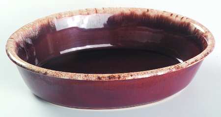 Brown Drip (House and Garden, Mirror Brown) 10" Oval Baker
