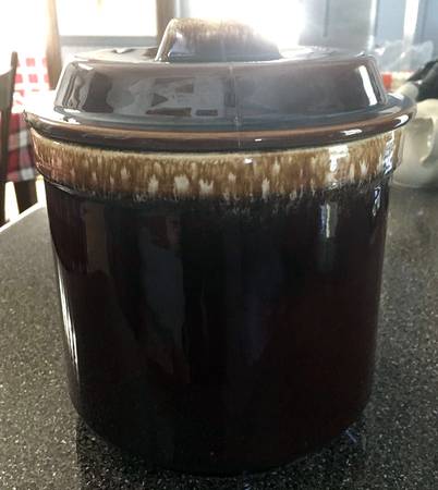 Brown Drip (House and Garden, Mirror Brown) Large Canister & Lid