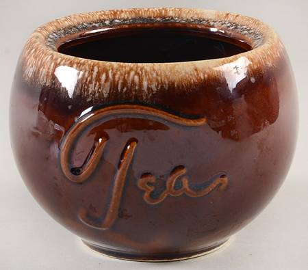 Brown Drip (House and Garden, Mirror Brown) Tea Canister No Lid
