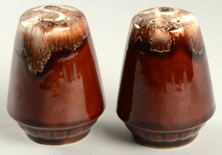 Brown Drip (House and Garden, Mirror Brown) Salt & Pepper Set