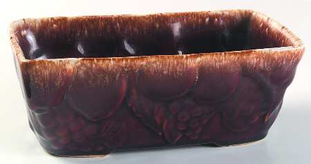 Brown Drip (House and Garden, Mirror Brown) 8" Rectangular Sculted Planter