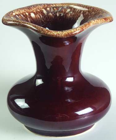 Brown Drip (House and Garden, Mirror Brown) 5" Vase