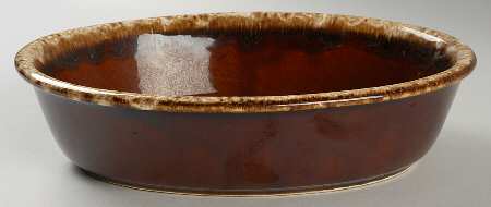 Brown Drip (House and Garden, Mirror Brown) 10" Oval Baker