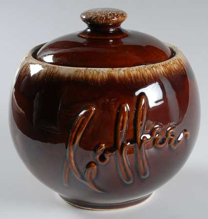 Brown Drip (House and Garden, Mirror Brown) Coffee Canister & Lid