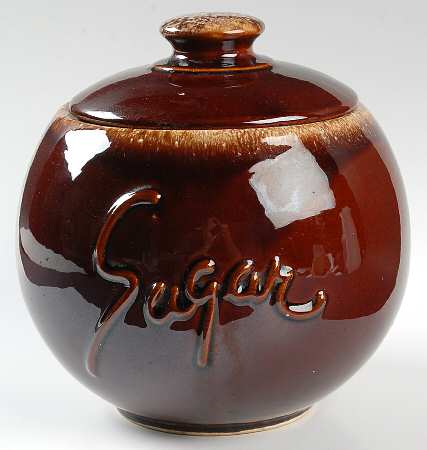 Brown Drip (House and Garden, Mirror Brown) Sugar Canister & Lid
